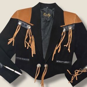 Scully • Leather & Suede Fringe Cowgirl Jacket || Size 10
